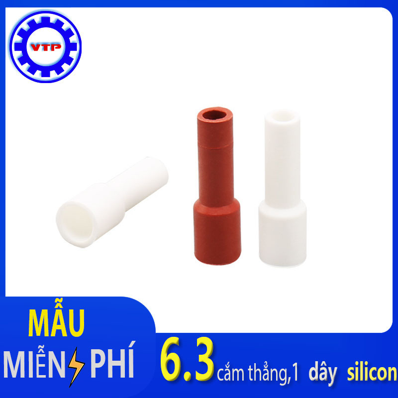 Vỏ bọc đầu cos 6.3, cắm thẳng, 1 dây