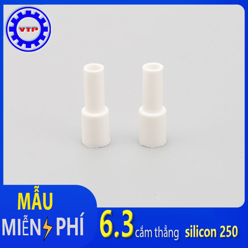 Vỏ bọc đầu cos 6.3, cắm thẳng 250pvc