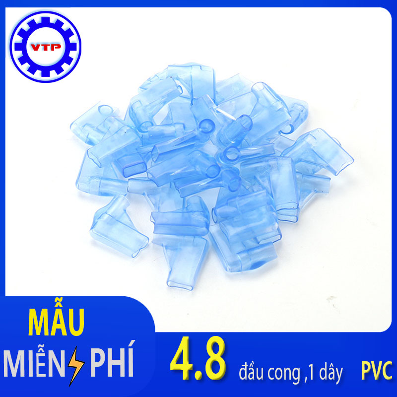Vỏ bọc đầu cos 4.8, đầu cong, 1 dây