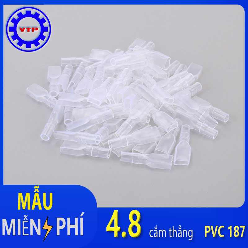 Vỏ bọc đầu cos 4.8 cắm thẳng 187pvc