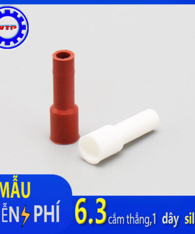 Vỏ bọc đầu cos 6.3, cắm thẳng, 1 dây