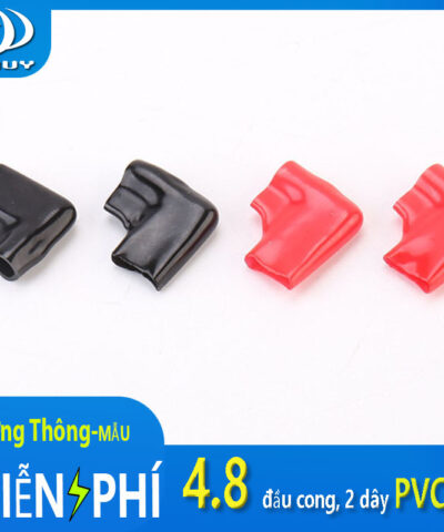 Vỏ bọc đầu cos 4.8 cong, 2 dây PVC 187
