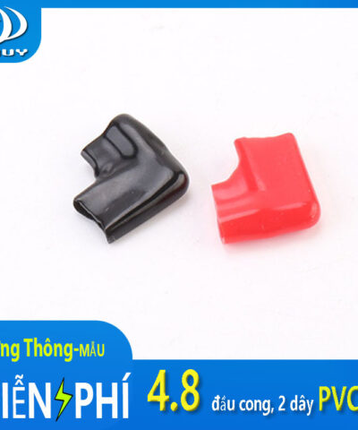 Vỏ bọc đầu cos 4.8 cong, 2 dây PVC 187
