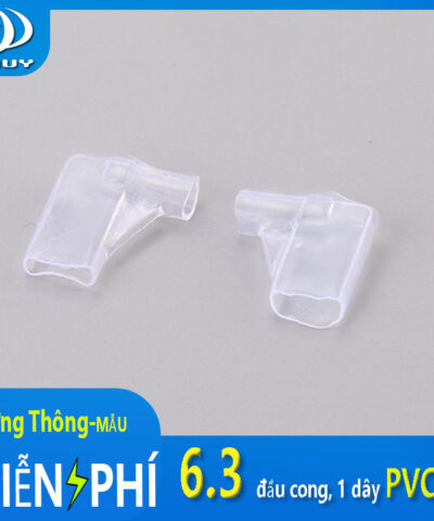 Vỏ bọc đầu cos 6.3 cong, 1 dây PVC 187