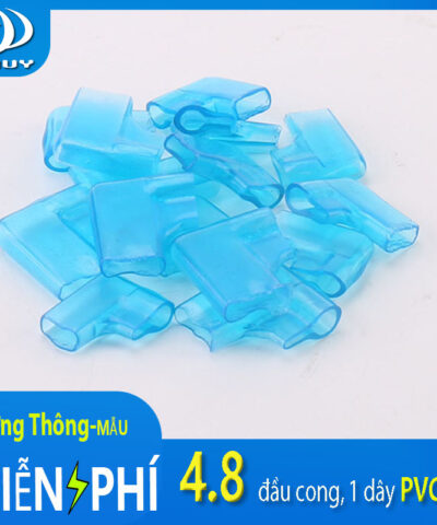 Vỏ bọc đầu cos 4.8, đầu cong, 1 dây