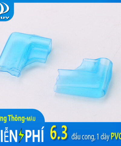 Vỏ bọc đầu cos 6.3, đầu cong, 1 dây